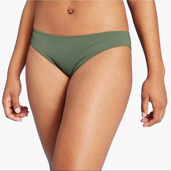 Shade & Shore Other - SHADE & SHORE Textured Cheeky Bikini Bottoms Palm Green L